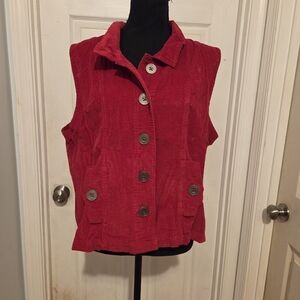 Rebecca Malone Crimson Corduroy Vest